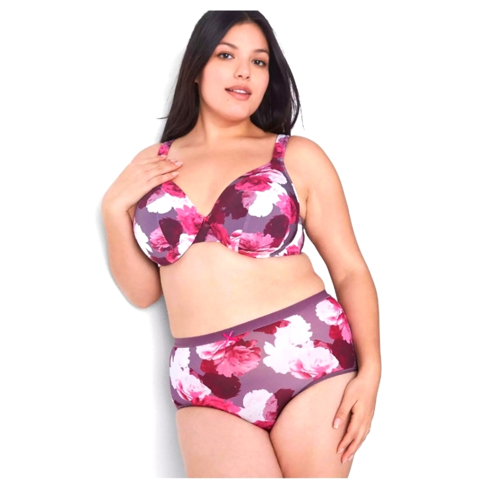 Lane Bryant Cacique Lightly Lined Full Coverage Bra Floral size 42DD New - Picture 3 of 6